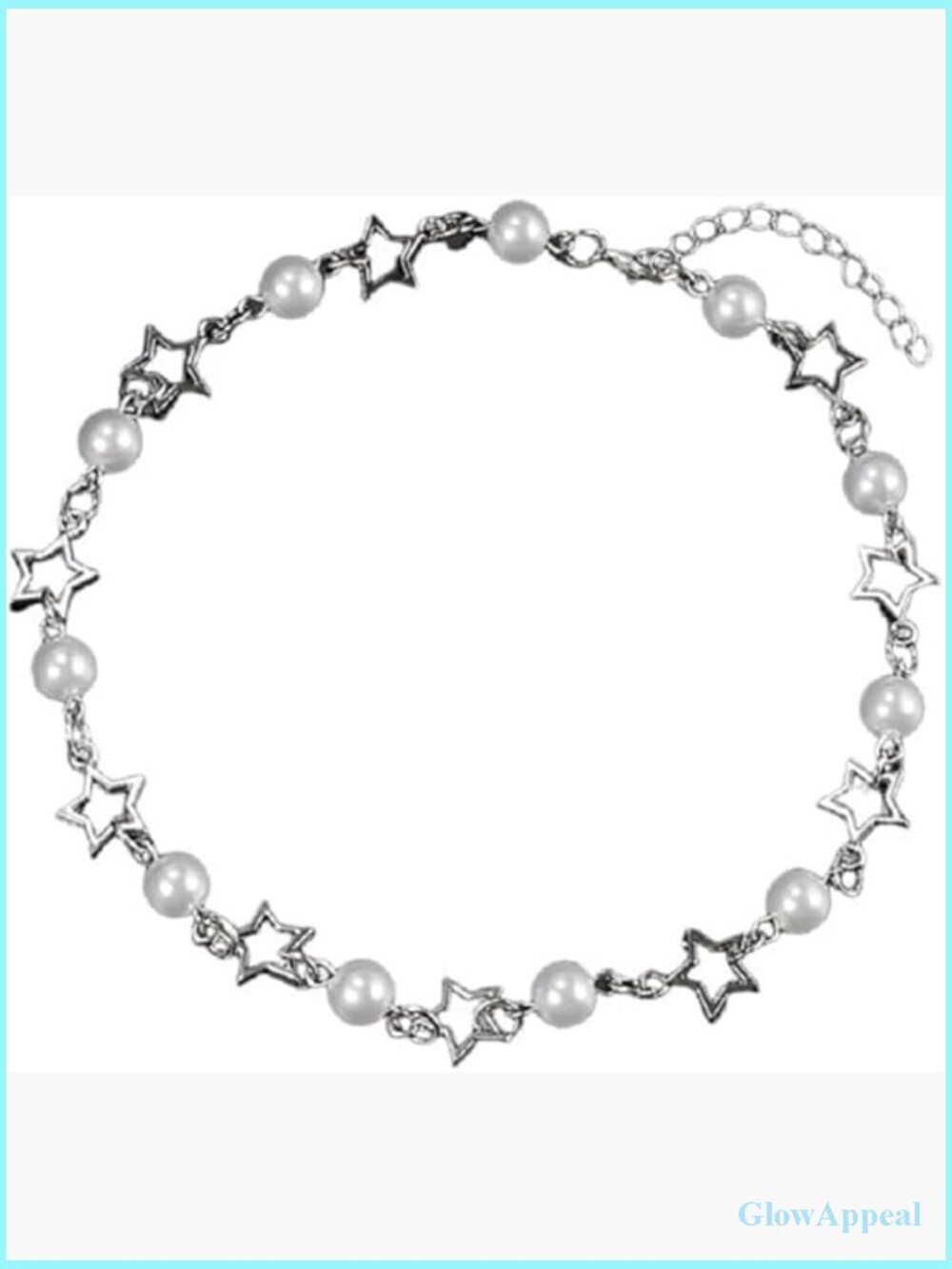 Adjustable Star Pendant Choker Necklace with Natural Stone Beads